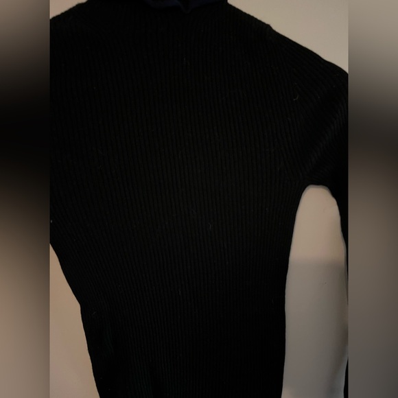ACNE STUDIO Fitted Turtleneck Brick Ribbed Wool Sweater - Large - Picture 4 of 9